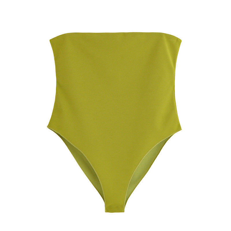 Slim Elastic Chest Wrapped Jumpsuit